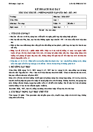 Kế hoạch bài dạy Âm nhạc 1 - Tuần 19 - Xúc xắc xúc xẻ. Những người bạn của. Đô-Rê-Mi - Năm học 2026-2027 (Tích hợp Năng lực số và AI)