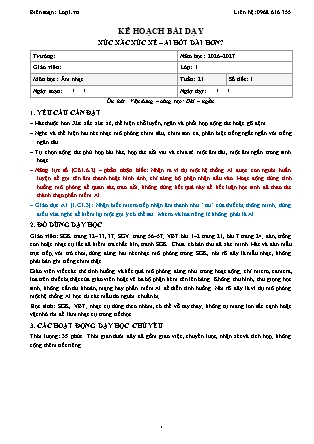Kế hoạch bài dạy Âm nhạc 1 - Tuần 21 - Xúc xắc xúc xẻ. Ai hót dài hơn - Năm học 2026-2027 (Tích hợp Năng lực số và AI)