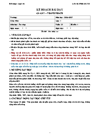 Kế hoạch bài dạy Âm nhạc 1 - Tuần 23 - Gà gáy. Thanh phách - Năm học 2026-2027 (Tích hợp Năng lực số và AI)