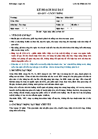 Kế hoạch bài dạy Âm nhạc 1 - Tuần 25 - Gà gáy. Lí cây bông - Năm học 2026-2027 (Tích hợp Năng lực số và AI)