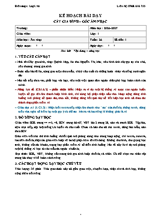 Kế hoạch bài dạy Âm nhạc 1 - Tuần 26 - Cây gia đình. Góc âm nhạc - Năm học 2026-2027 (Tích hợp Năng lực số và AI)