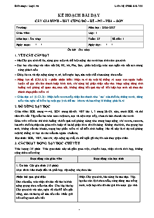 Kế hoạch bài dạy Âm nhạc 1 - Tuần 27 - Cây gia đình. Hát cùng. Đô-Rê-Mi. Pha. Son - Năm học 2026-2027 (Tích hợp Năng lực số và AI)