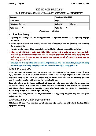 Kế hoạch bài dạy Âm nhạc 1 - Tuần 28 - Hát cùng. Đô-Rê-Mi. Pha. Son. Con chim vành khuyên - Năm học 2026-2027 (Tích hợp Năng lực số và AI)