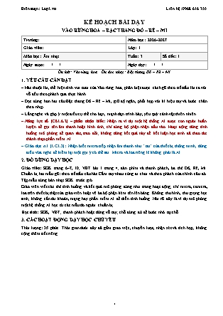 Kế hoạch bài dạy Âm nhạc 1 - Tuần 3 - Vào rừng hoa. Bậc thang. Đô-Rê-Mi - Năm học 2026-2027 (Tích hợp Năng lực số và AI)