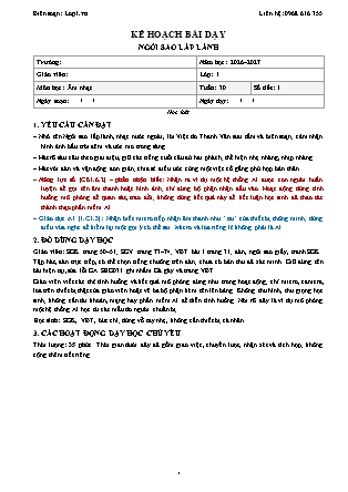 Kế hoạch bài dạy Âm nhạc 1 - Tuần 30 - Ngôi sao lấp lánh - Năm học 2026-2027 (Tích hợp Năng lực số và AI)