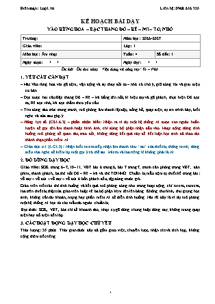 Kế hoạch bài dạy Âm nhạc 1 - Tuần 4 - Vào rừng hoa. Bậc thang. Đô-Rê-Mi. To, nhỏ - Năm học 2026-2027 (Tích hợp Năng lực số và AI)