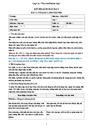 Kế hoạch bài dạy Đạo Đức 1 - Tuần 21 - Bài 19. Tự giác làm việc nhà 2026-2027 (Tích hợp Năng lực số và AI)
