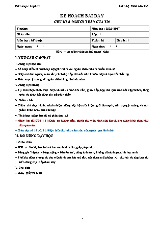 Kế hoạch bài dạy Mĩ thuật 1 - Tuần 26 - Chủ đề 8. Người thân của em - Tiết 1. Kỉ niệm và hình ảnh người thân - Năm học 2026-2027 (Tích hợp Năng lực số và AI)