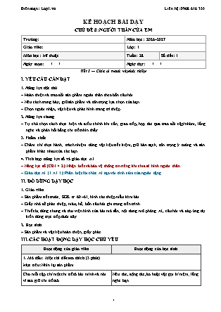 Kế hoạch bài dạy Mĩ thuật 1 - Tuần 28 - Chủ đề 8. Người thân của em - Tiết 3. Chia sẻ tranh và phác thiệp - Năm học 2026-2027 (Tích hợp Năng lực số và AI)