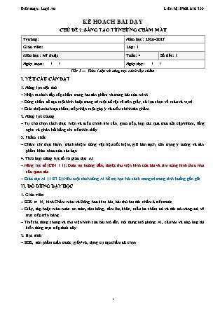 Kế hoạch bài dạy Mĩ thuật 1 - Tuần 4 - Chủ đề 2. Sáng tạo từ những chấm màu - Tiết 3. Thảo luận và sáng tạo cách xếp chấm - Năm học 2026-2027 (Tích hợp Năng lực số và AI)