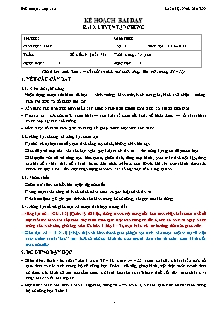 Kế hoạch bài dạy Toán 1 - Bài 9. Luyện tập chung - Năm học 2026-2027 (Tích hợp Năng lực số và AI)